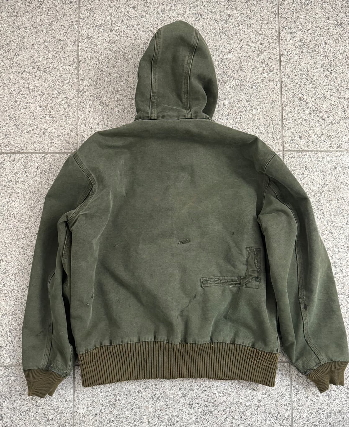 [M] 칼하트 j130-211 후드 집업 자켓 카키 그린 상품이미지5