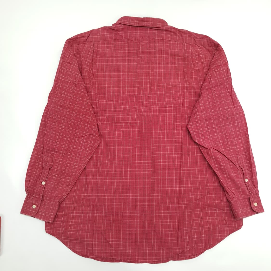 Co995 XL 폴로 랄프로렌 레드와인 멀티윈도우 체크 긴팔 셔츠 남방 상품이미지7