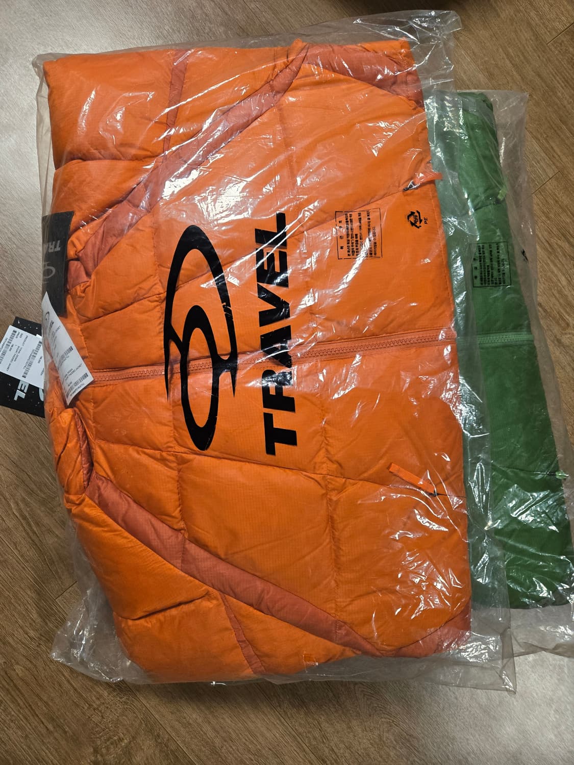 토널 다운 숏 패딩 자켓 오렌지 상품이미지2