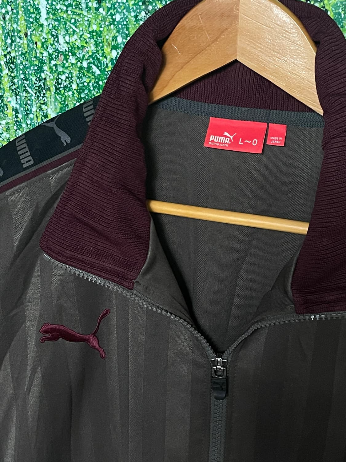 퓨마 초코 브라운 버건디 빅로고 오버핏 사이드라인 져지 L XL 상품이미지7