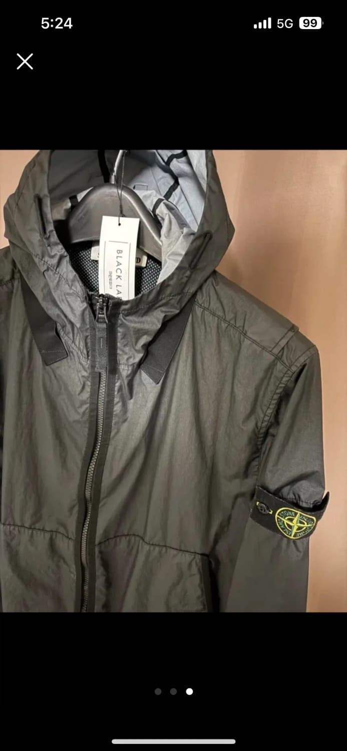 스톤아일랜드 21ss시즌 멤브라나 3L-TC 자켓 블랙 L사이즈 제품입니 상품이미지3