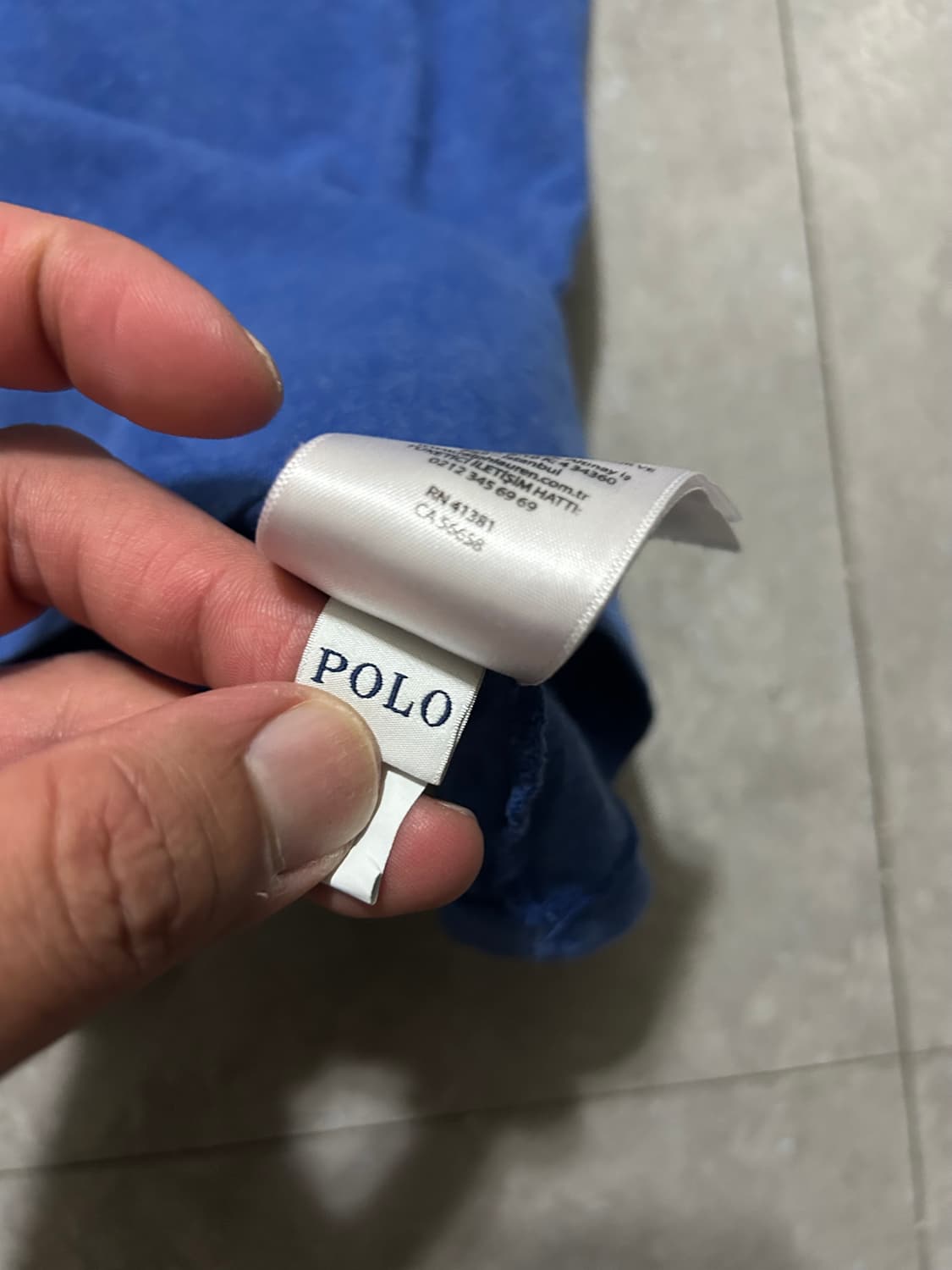 랄프로렌 폴로 블루컬러 빈티지 코튼  숏슬리브 티셔츠 100size   상품이미지4