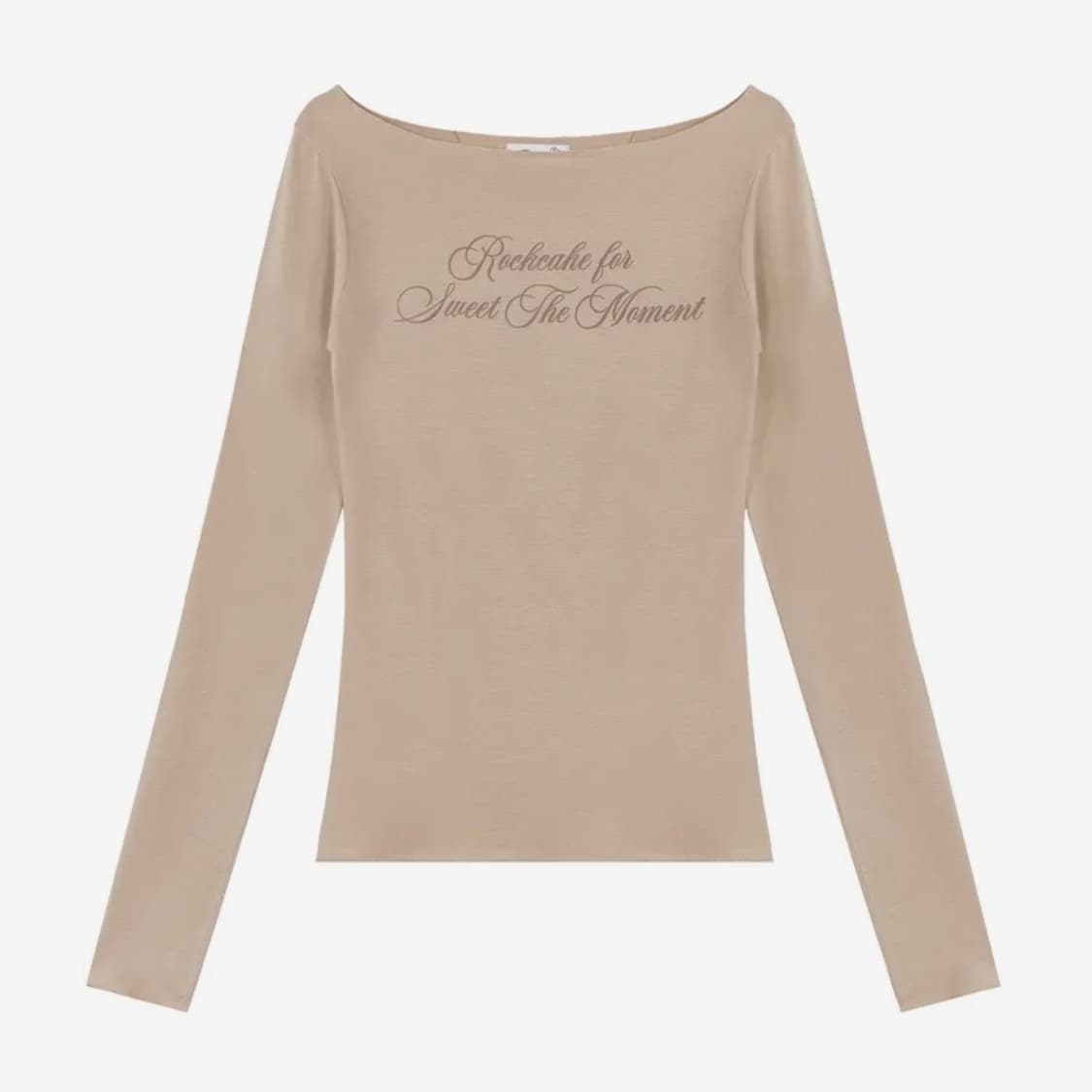 락케이크 긴팔티셔츠 cursive mesh top (beige) 상품이미지2
