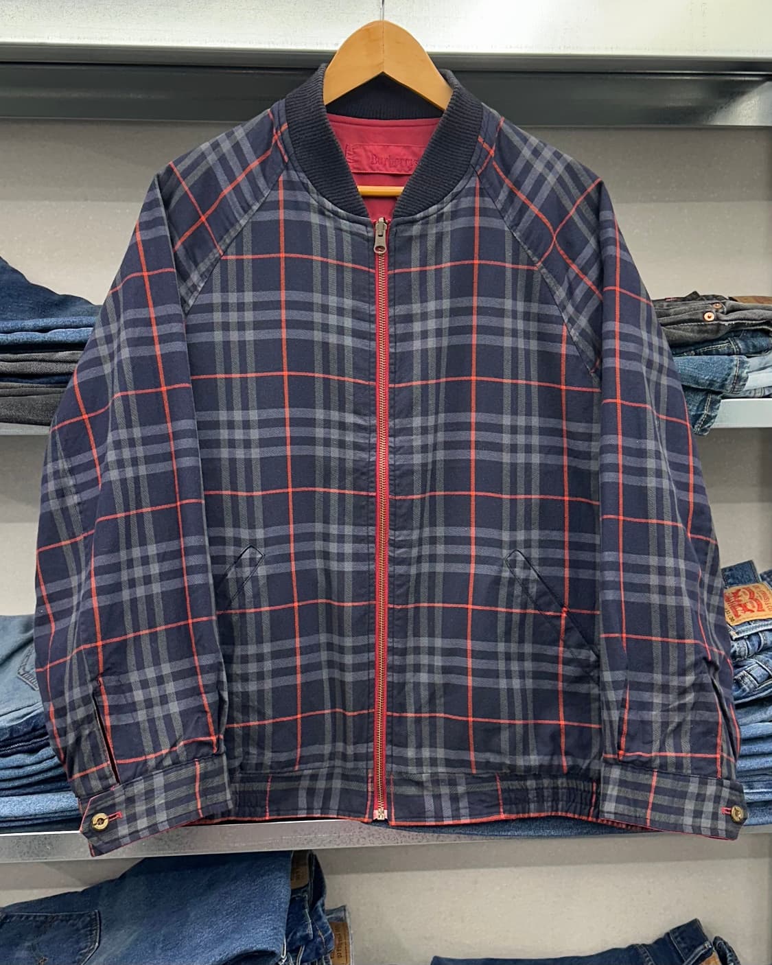 (48)90'S 버버리 양면 블루종-M1781 상품이미지1