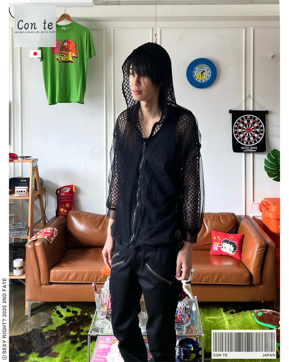Con te Japan Mesh Hood Zip-up Jacket 상품이미지1