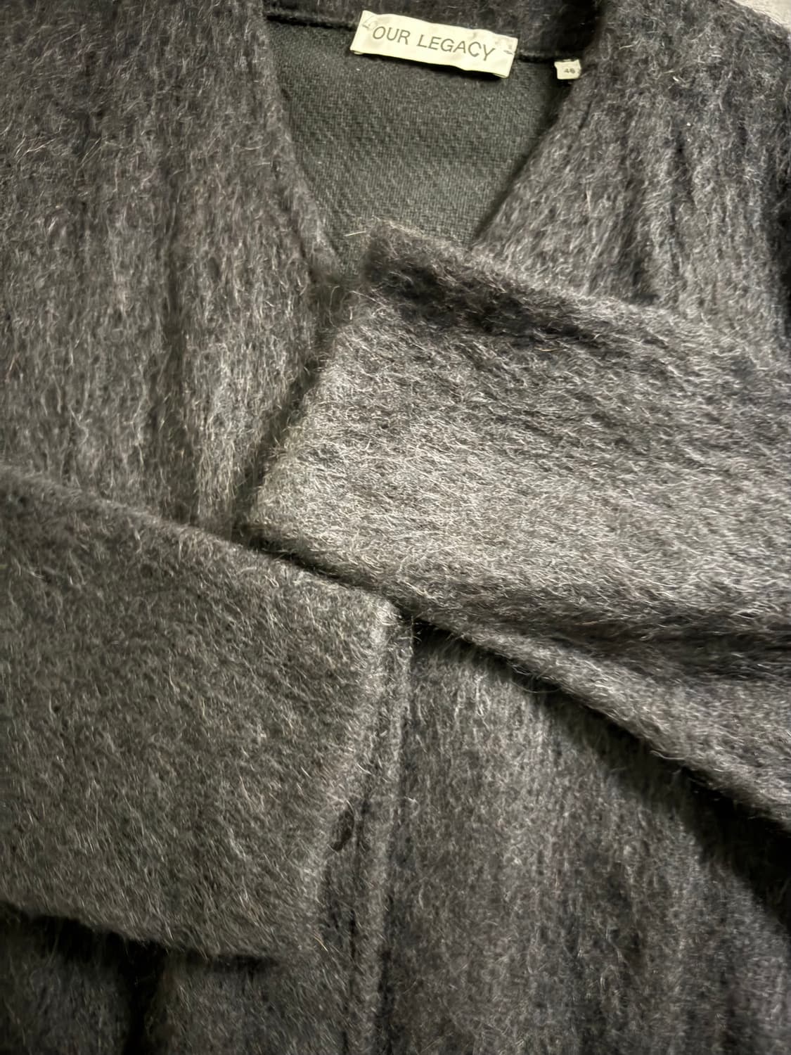 아워레가시 모헤어 가디건 블랙 상품이미지5