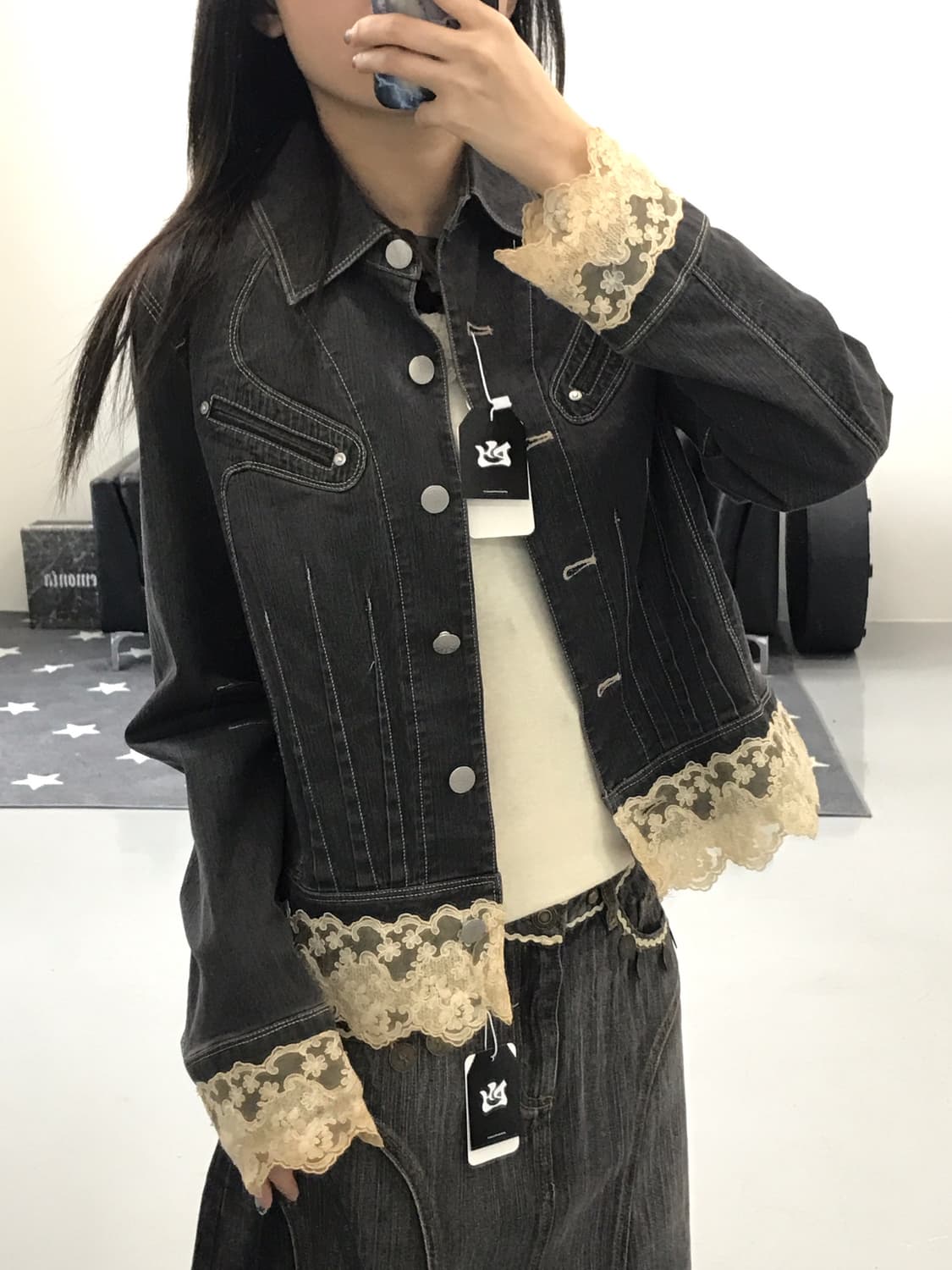 Jpn Cotton Frill Detail Jackets 상품이미지2