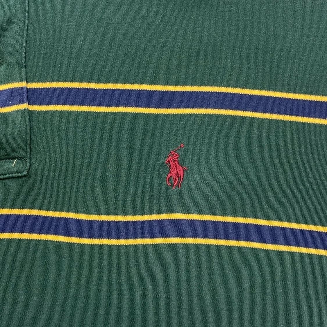POLO RALPH LAUREN 피마코튼 스트라이프 카라티 그린 M 상품이미지2