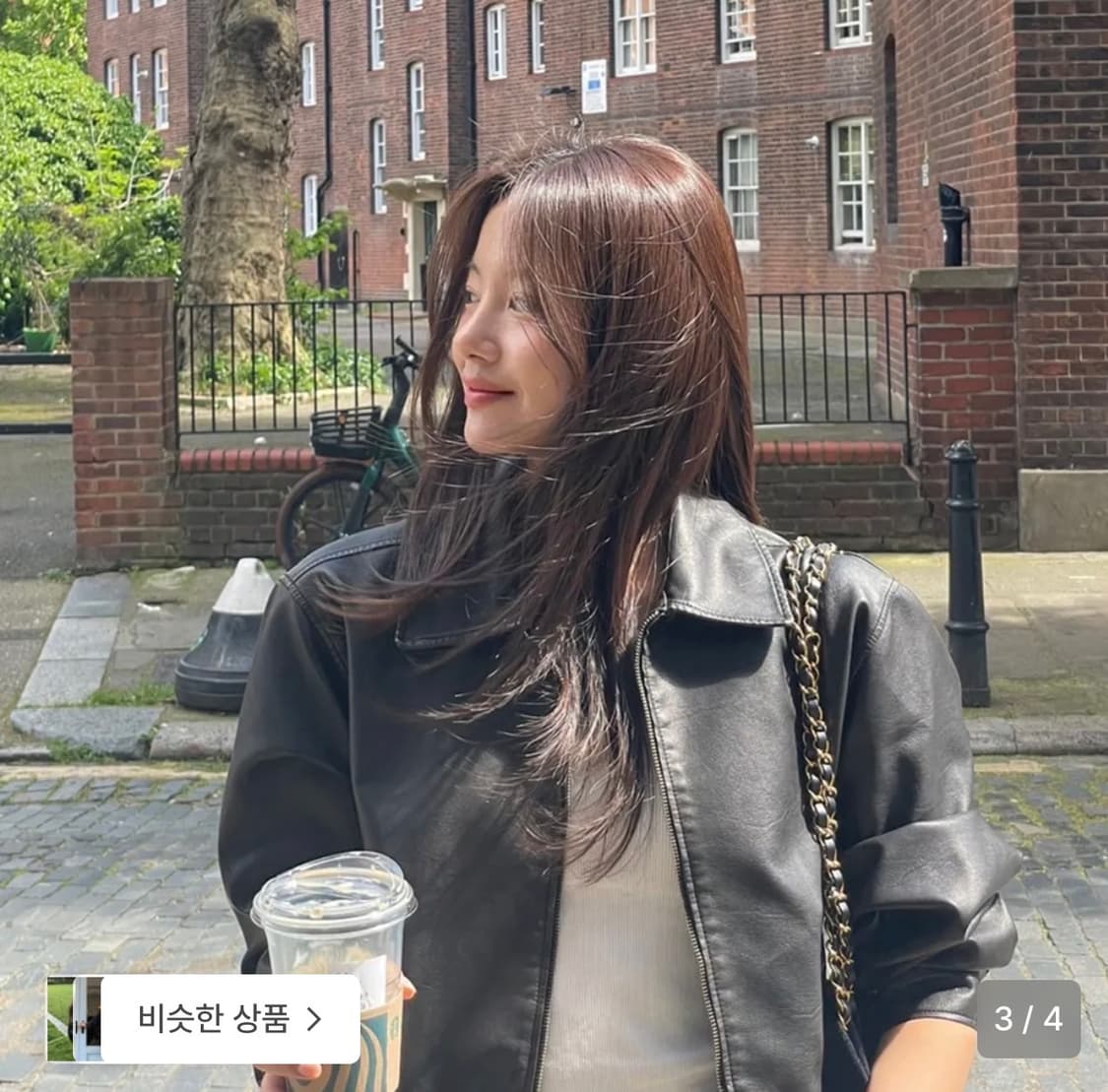 랭앤루 Washing Faux Leather Bomber 가죽자켓 상품이미지5