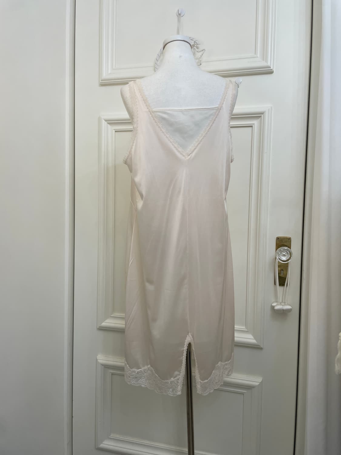 sheer pink lace point shirring slip opc 상품이미지3