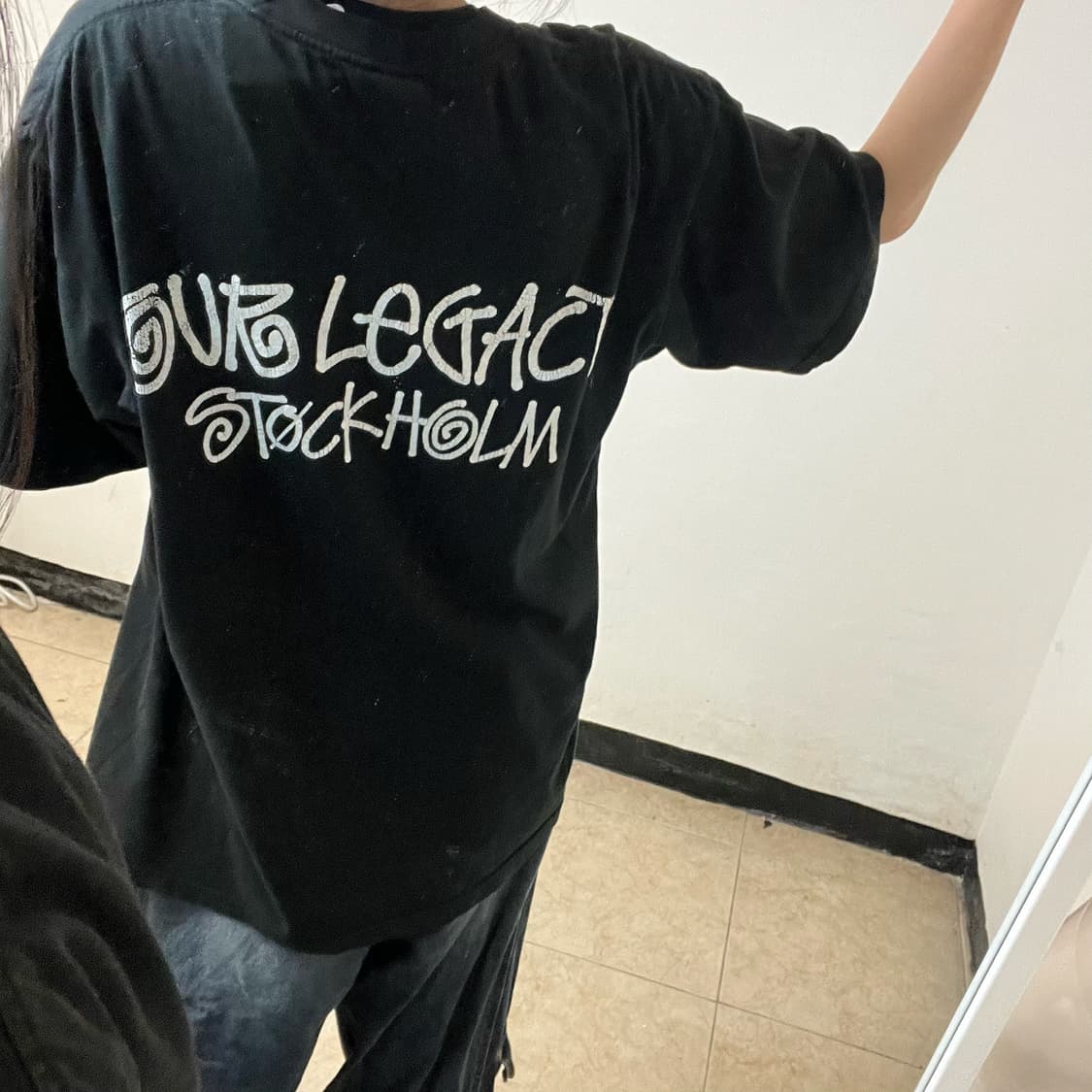 Stussy x Our Legacy black t-shirt 상품이미지3