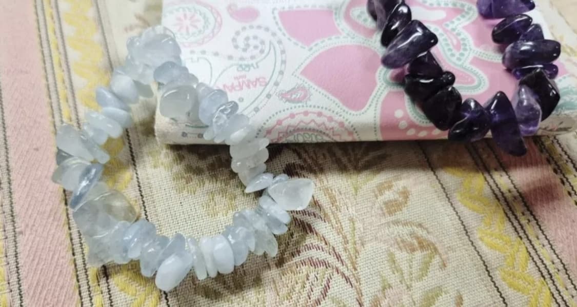 핸드메이드) 아쿠아마린 원석팔찌  상품이미지3