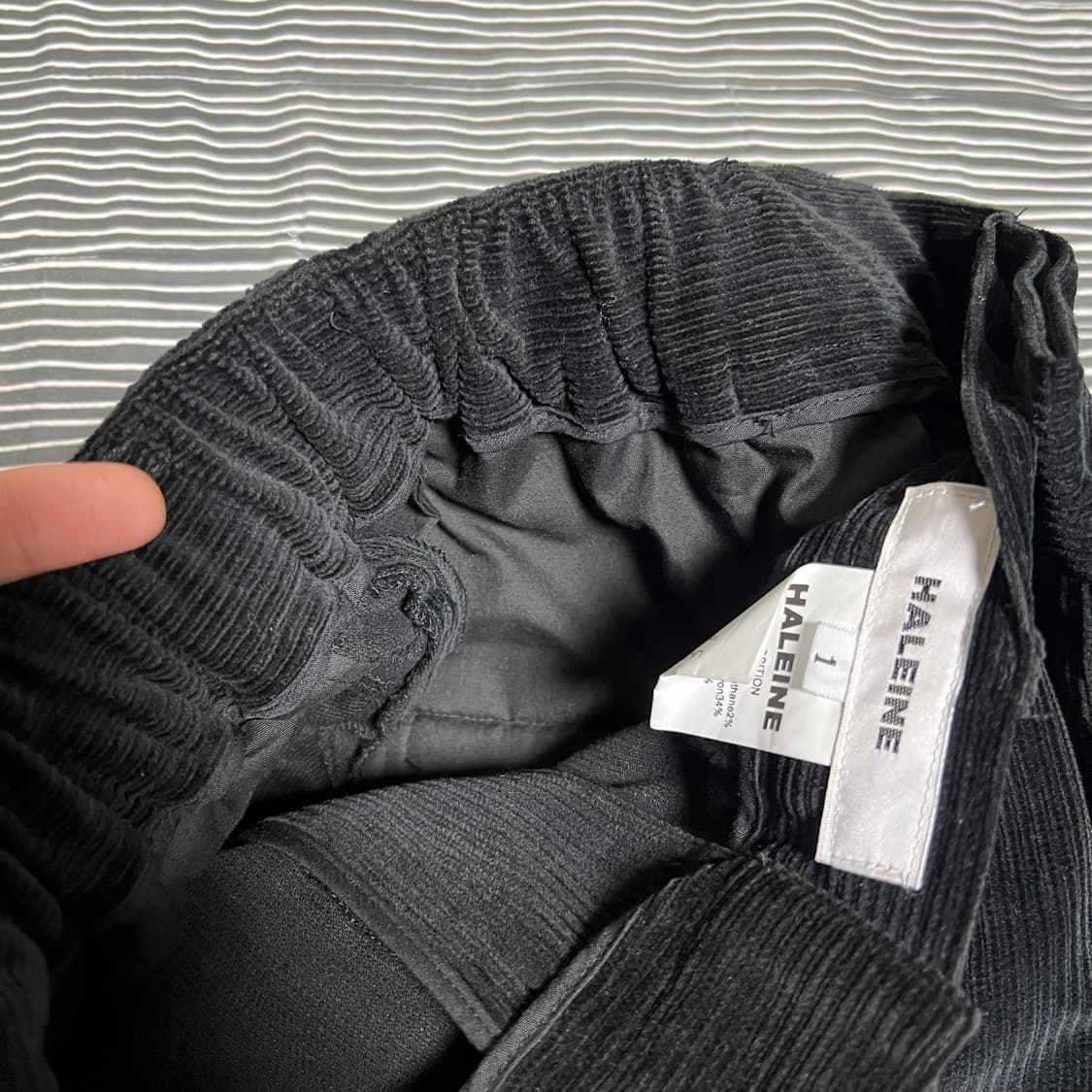 알렌느 코듀로이 믹스 플리츠 폴딩 진 1size 상품이미지7