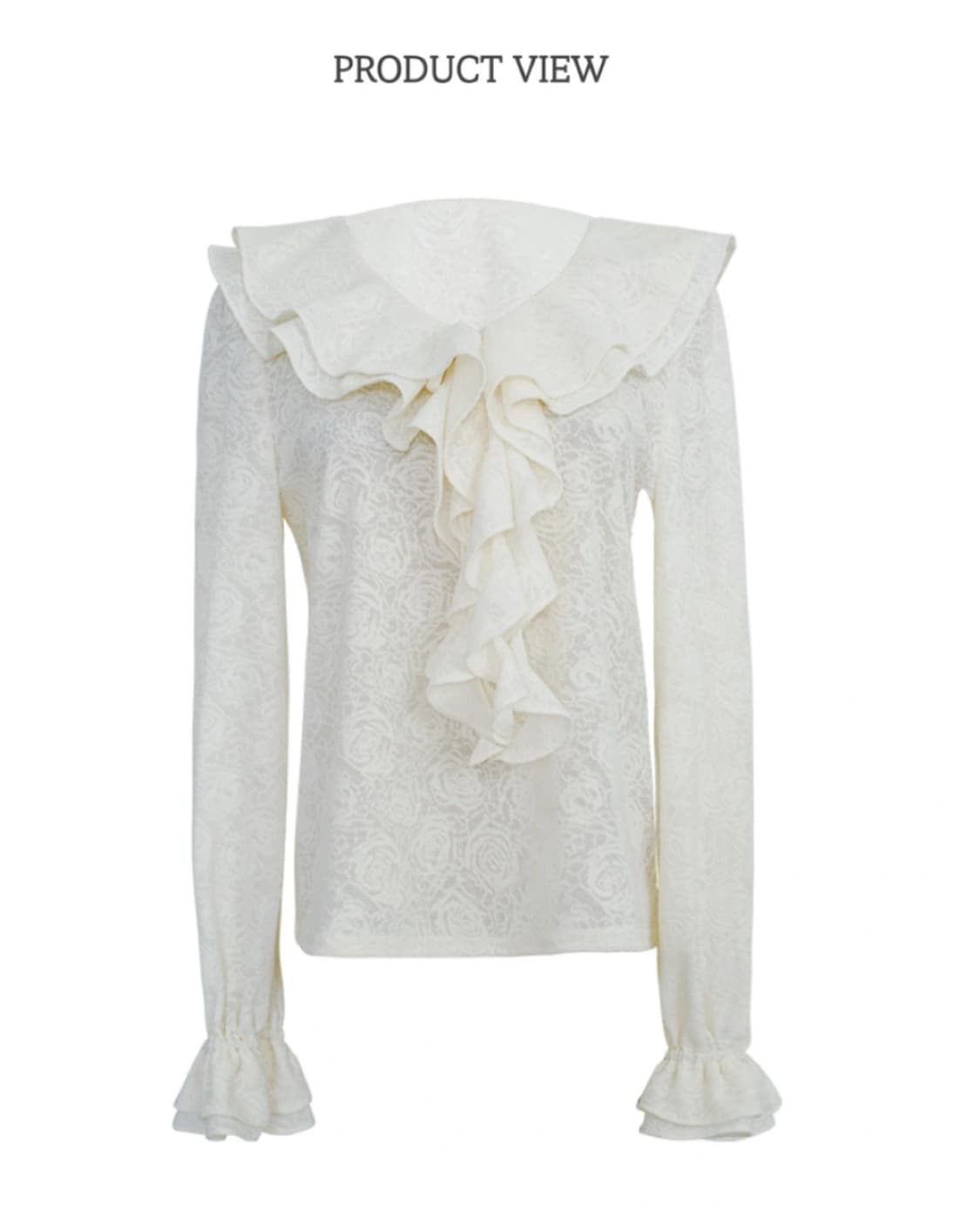 1회착용/ 쎄무아듀 플라워프릴 블라우스 S 상품이미지2