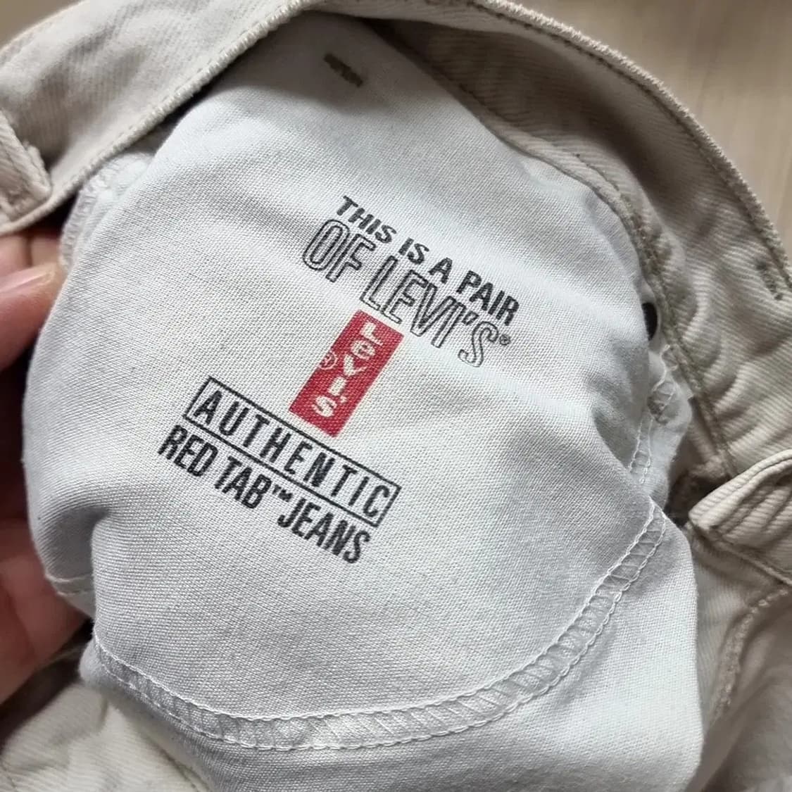 미제 usa 80s 리바이스550 아이보리 데님(34) 상품이미지4