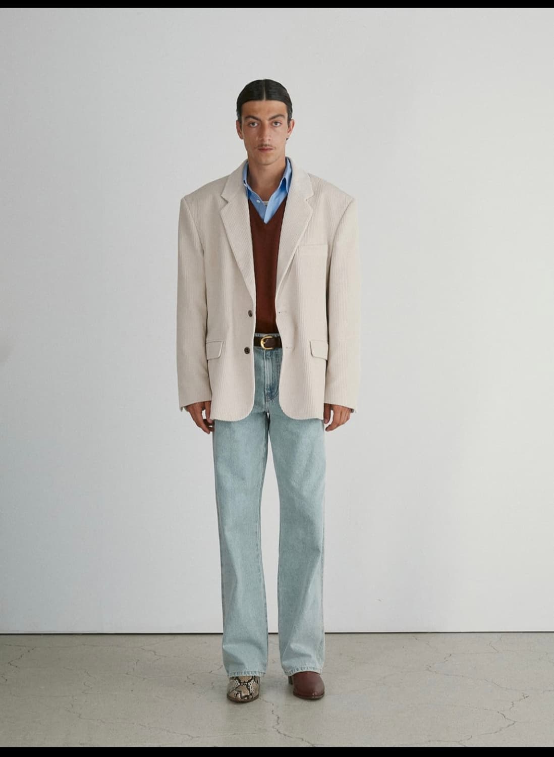 [M] 렉토 24fw 코듀로이 자켓 블레이저 라이트 세피아 상품이미지2