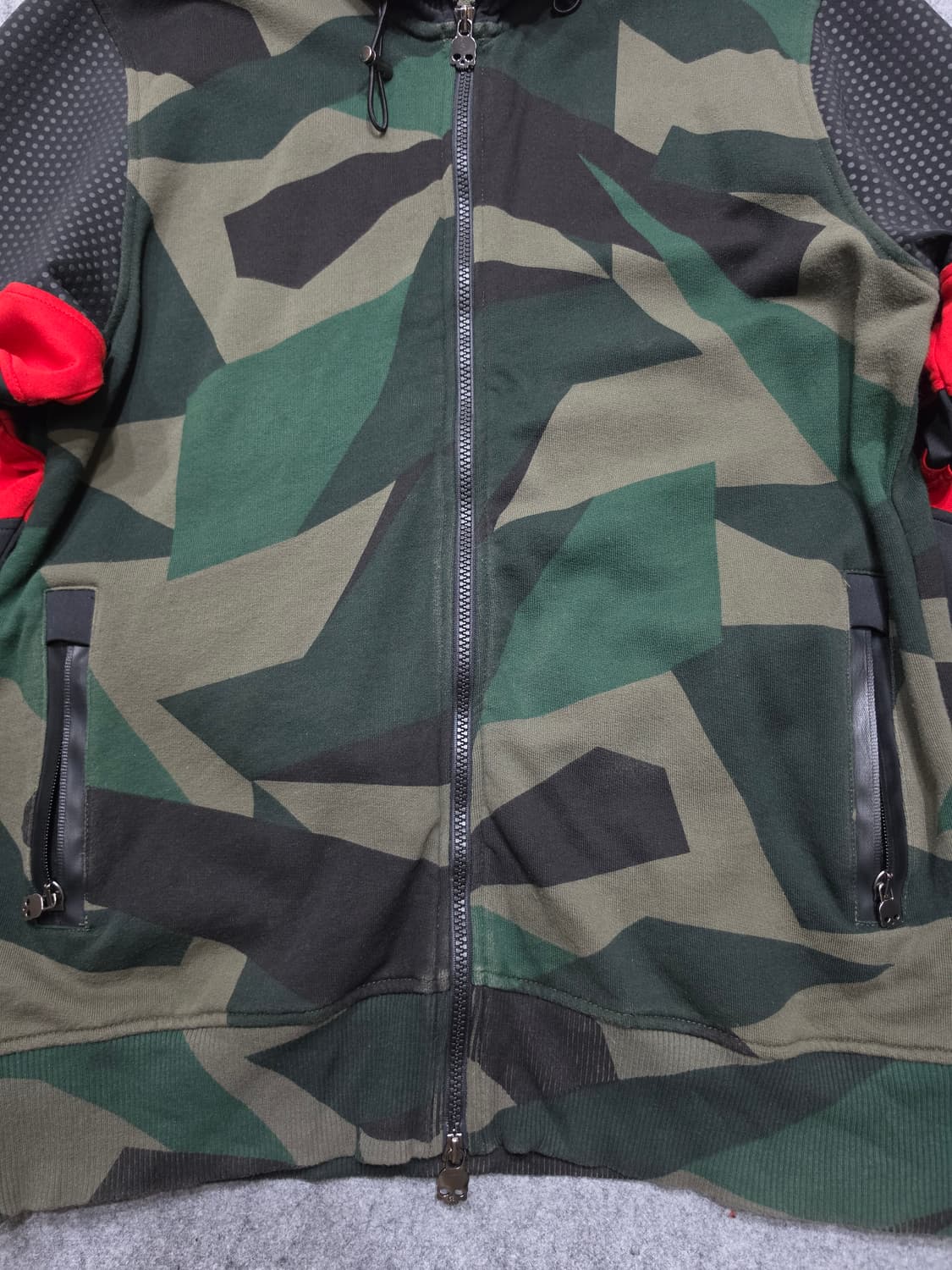 하이드로겐 카모플라쥬 카모 스컬지퍼 투웨이 후드집업 XL 상품이미지5