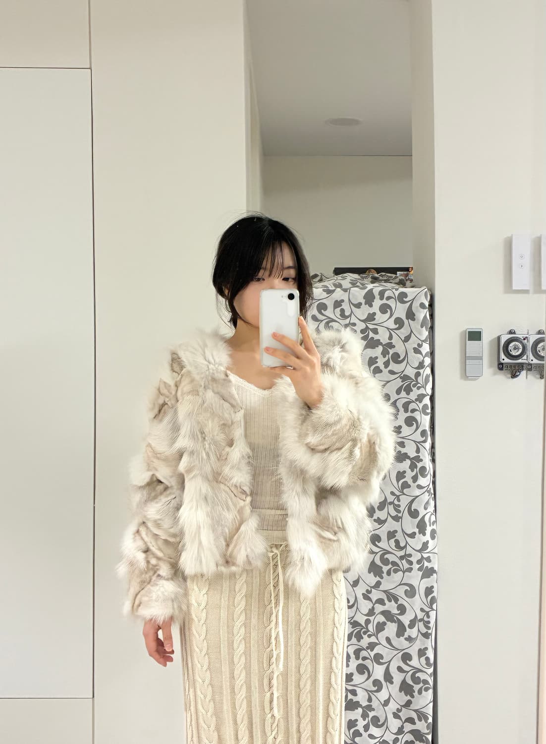 화이트 폭스퍼 자켓 상품이미지4