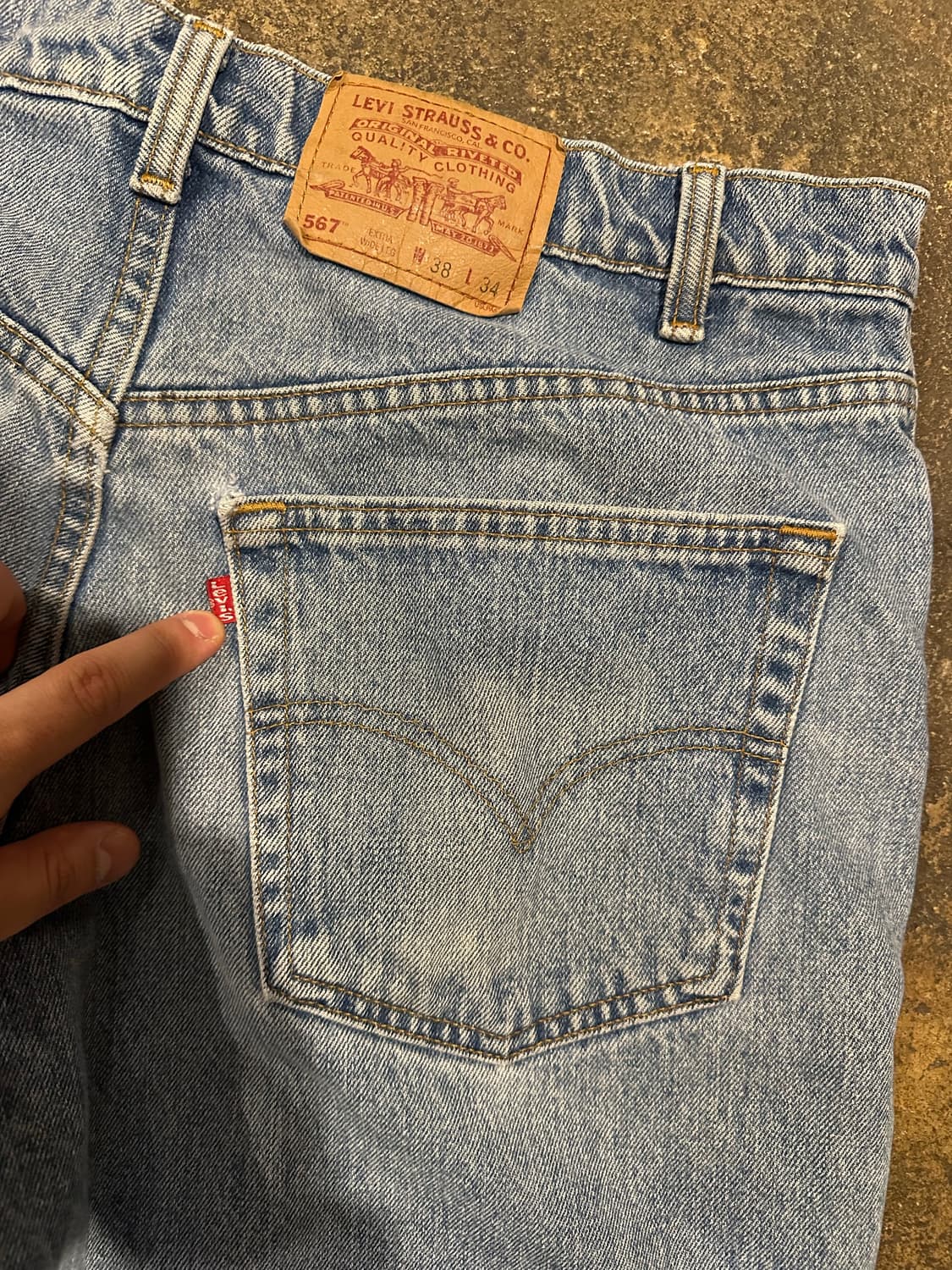 빈티지 90s 리바이스 567 데님 팬츠  상품이미지3