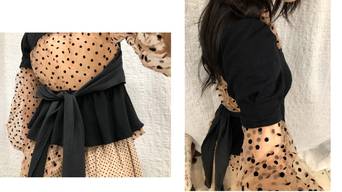 Ribbon hole top 상품이미지5