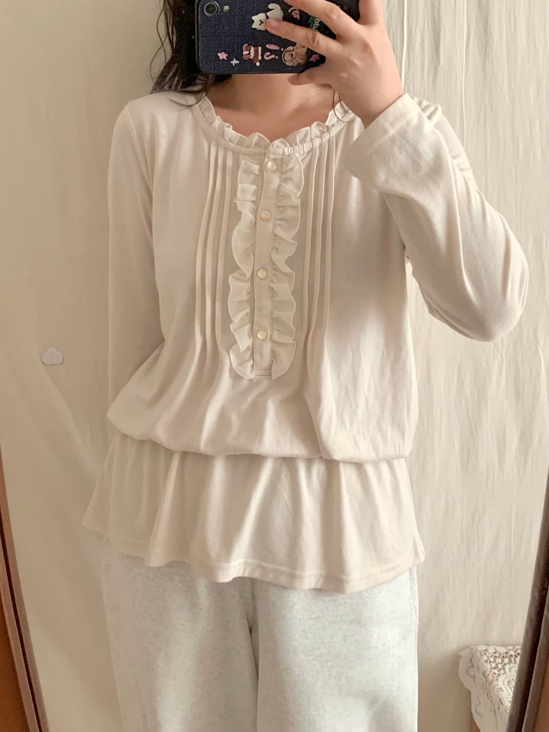 모리 프릴 레이어드 티셔츠 상품이미지5