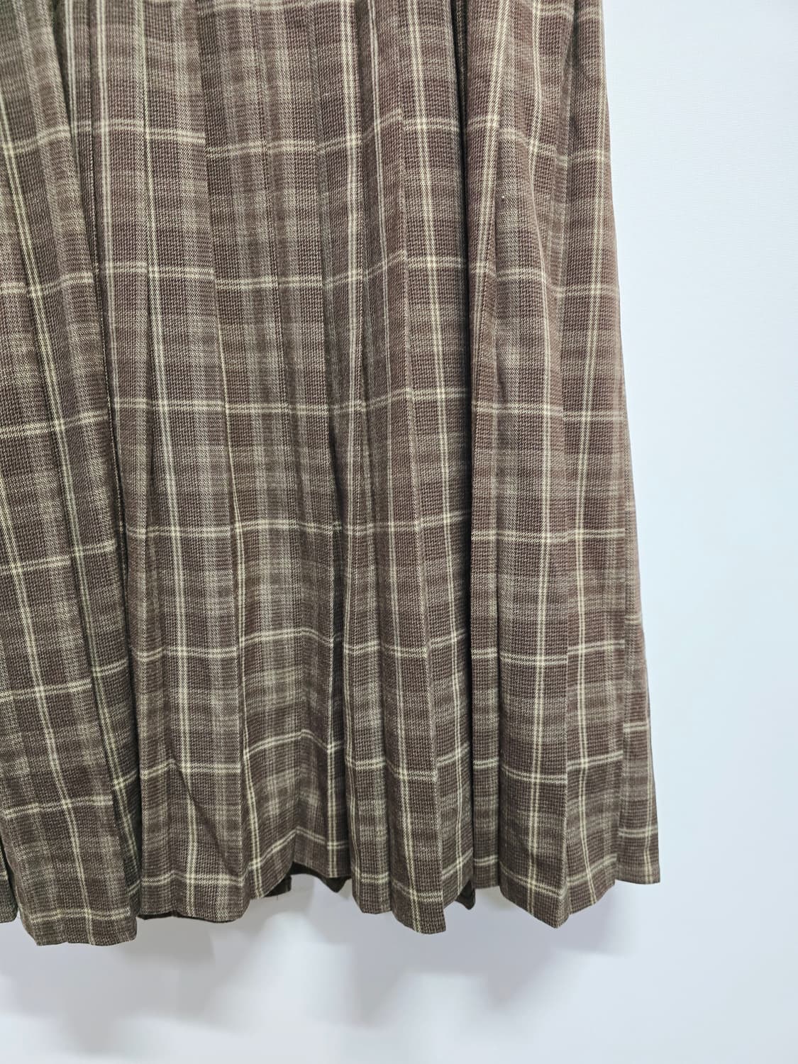 브라운 체크 뷔스티에 롱 원피스 상품이미지6