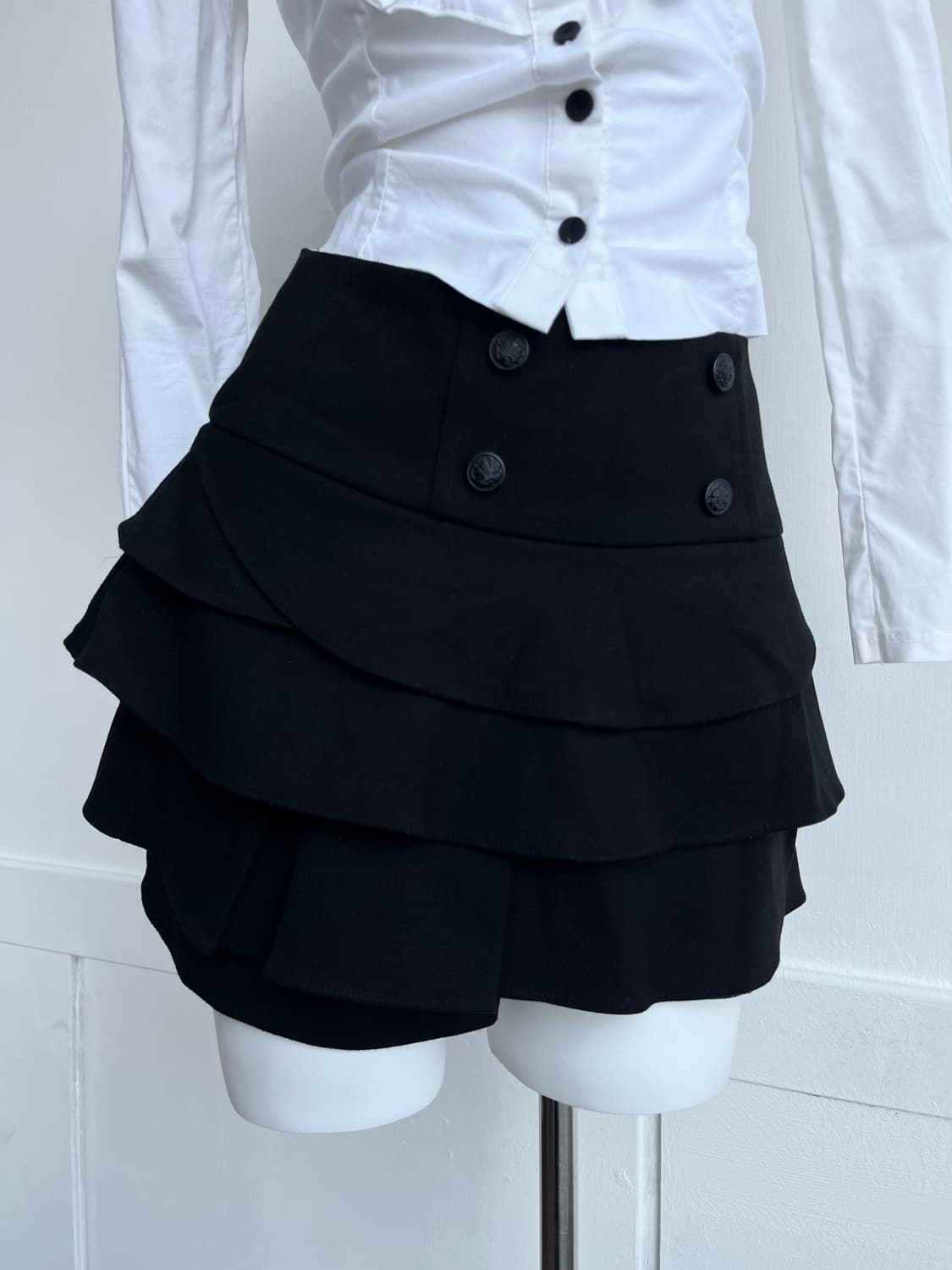 블랙 하이웨스트 캉캉 팬츠 상품이미지1