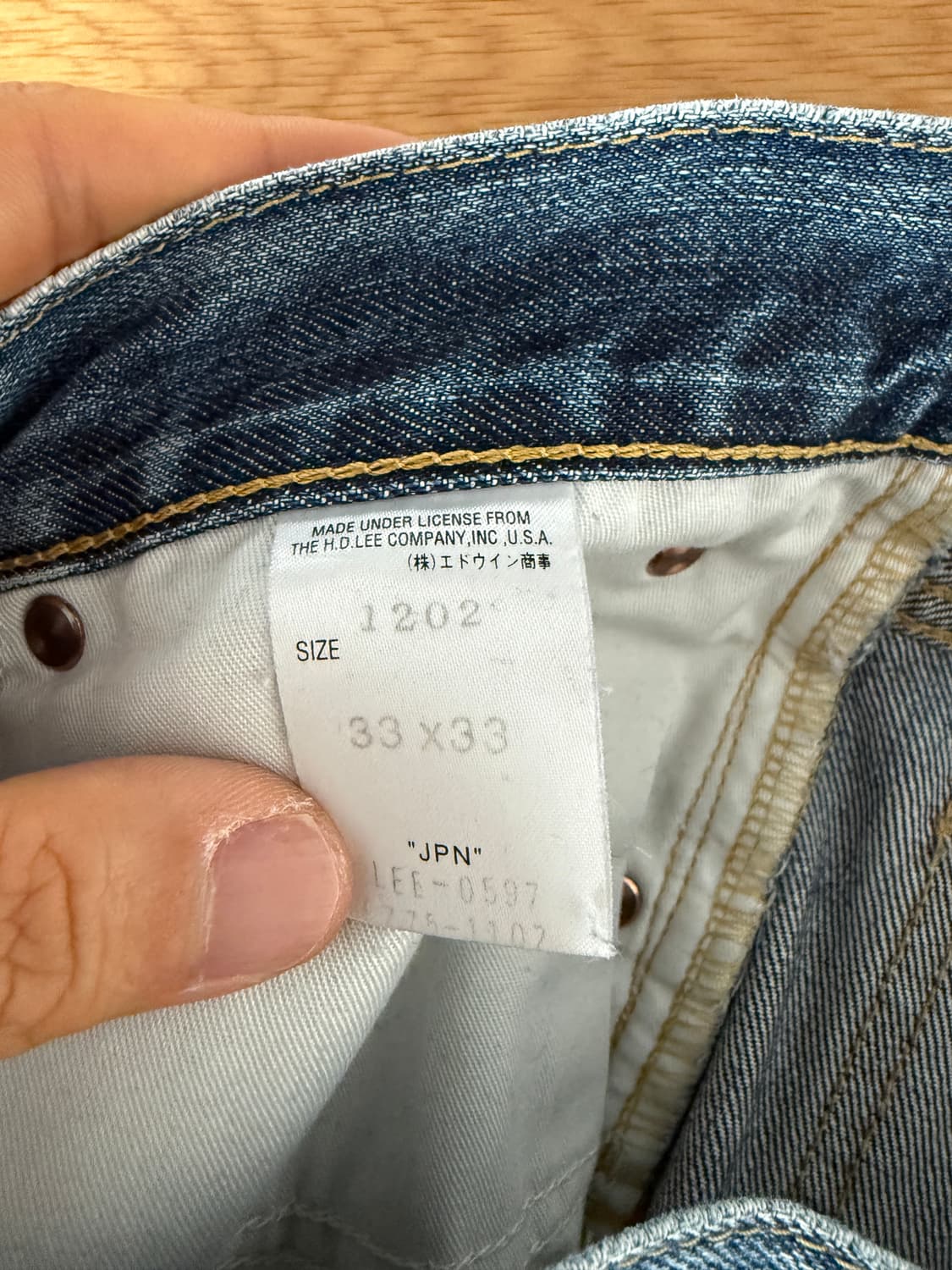 리(Lee) 데님 팬츠(JAPAN) 상품이미지10