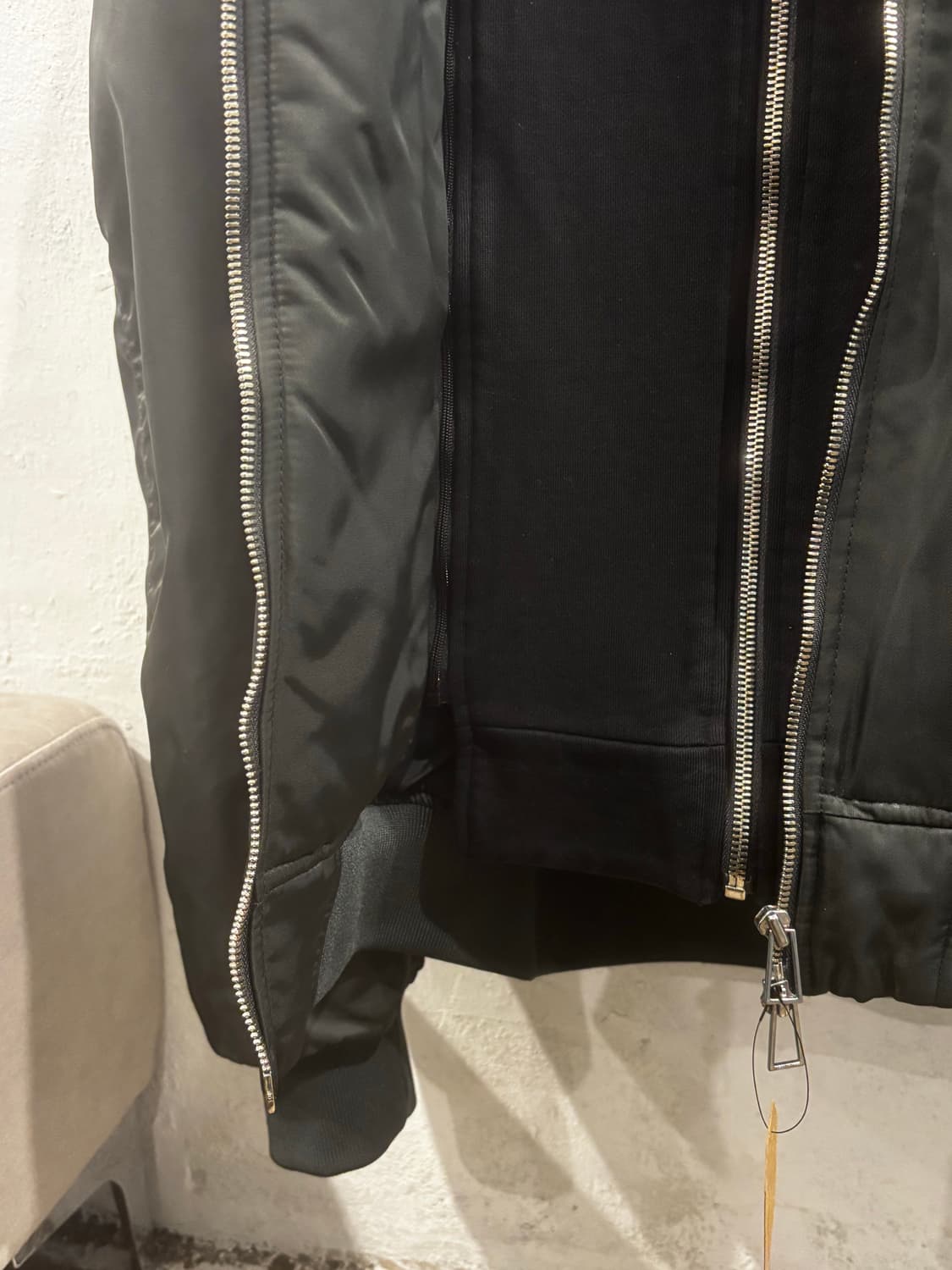 TNGT 후드 레이어드 MA-1 블루종/다크 그레이 상품이미지6