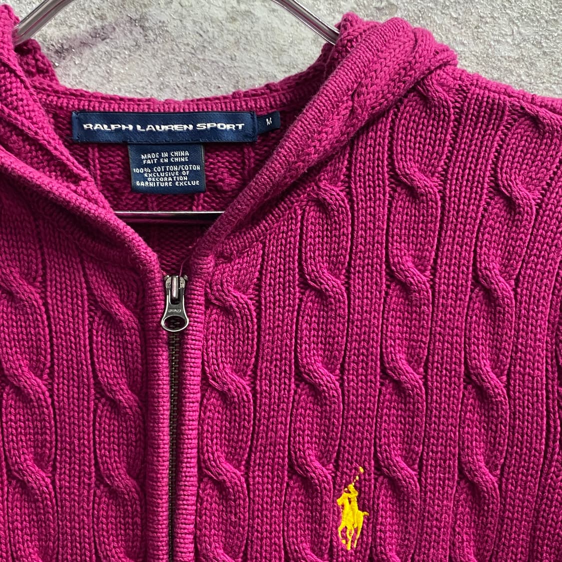 폴로 랄프로렌 꽈배기 후드 니트집업 B3729 상품이미지3