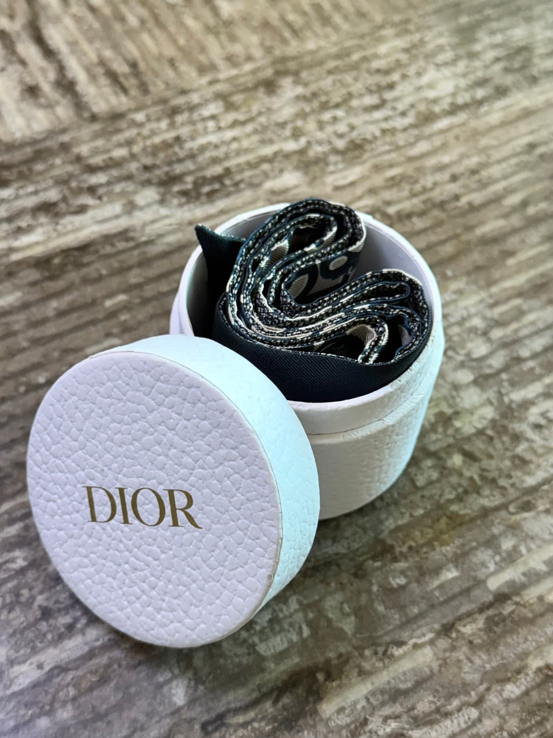 디올 오블리크 미차 스카프 (네이비 블루 실크) 상품이미지3