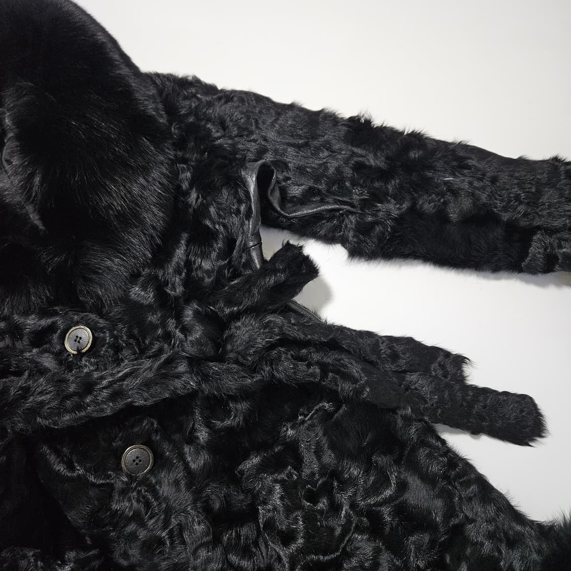 안나수이 블랙 퍼 코트[S] 상품이미지4