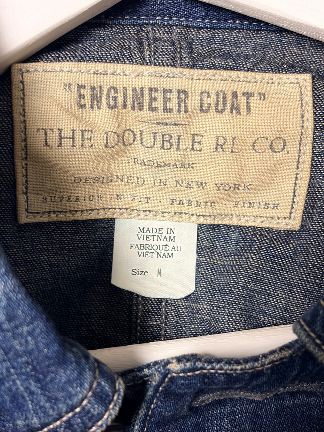 RRL 더블알엘 코튼 리넨 데님 엔지니어 자켓 토링턴 워시 M 상품이미지6