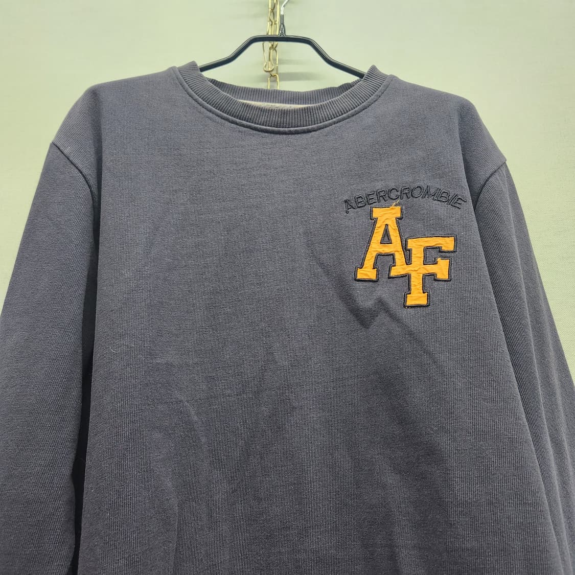 아베크롬비 로고 패치워크 맨투맨 S(L) 남여공용 상품이미지2