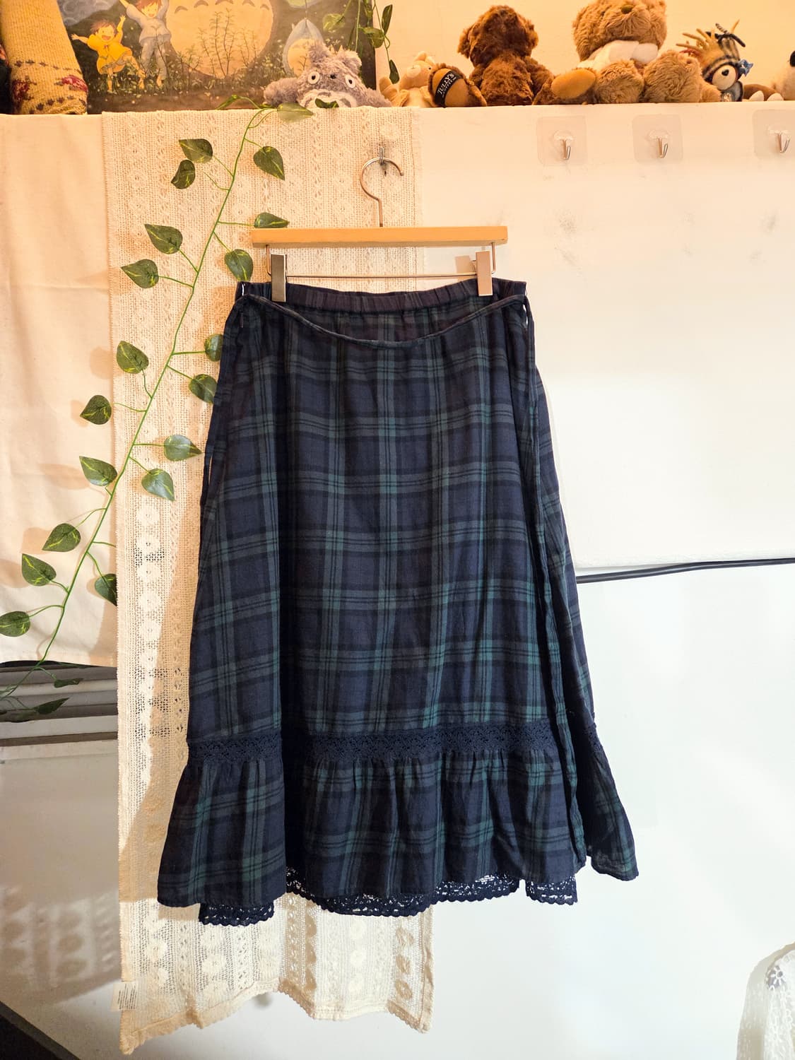 모리 체크 스커트 상품이미지5