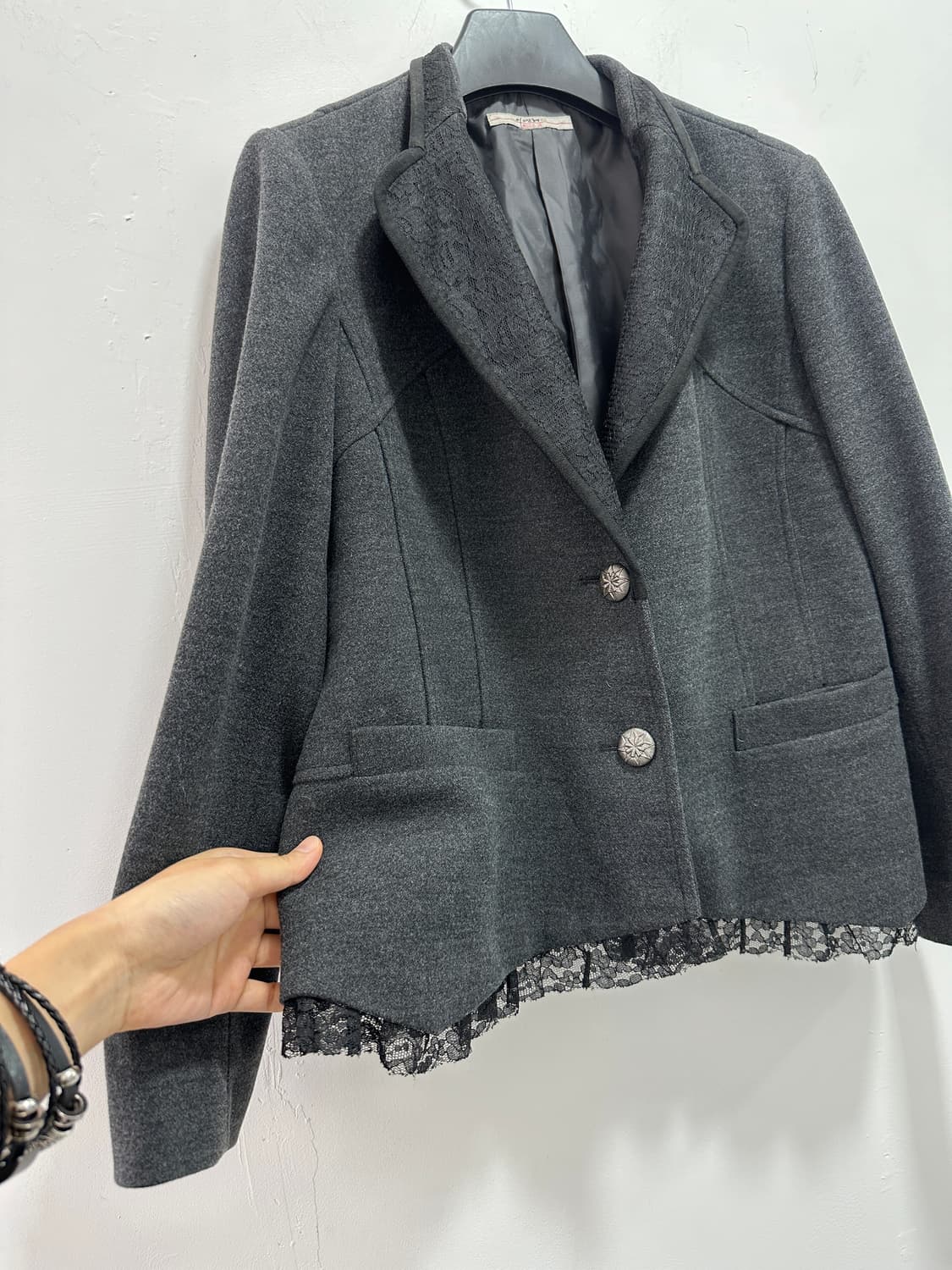 Vintage silver button prill jacket  상품이미지7