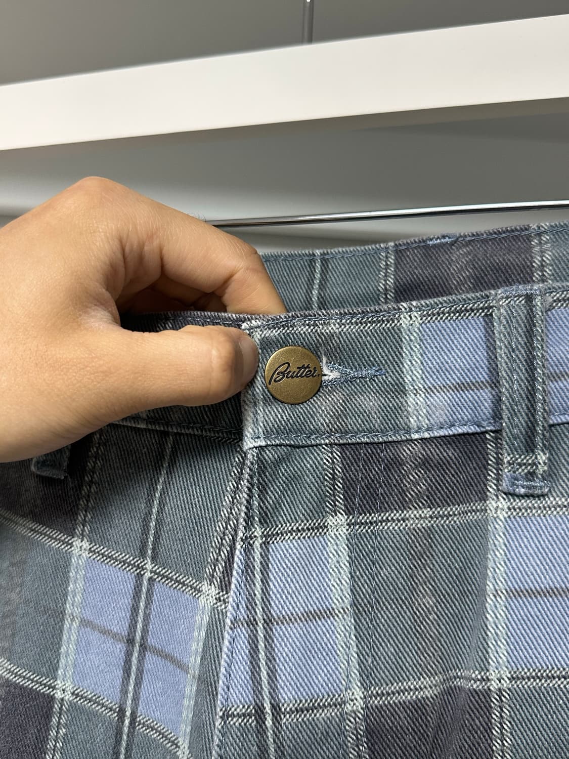 버터굿즈 체크 버뮤다 팬츠 급처 상품이미지4