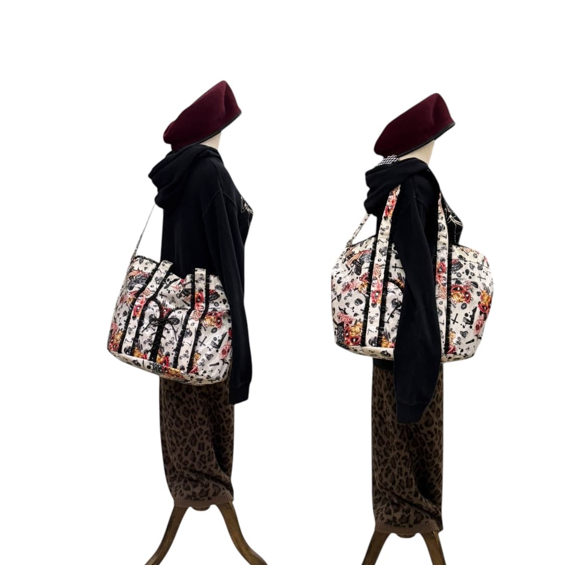 히스테릭글래머 2웨이 PVC 프릴 레이스 숄더백 아이보리 상품이미지10