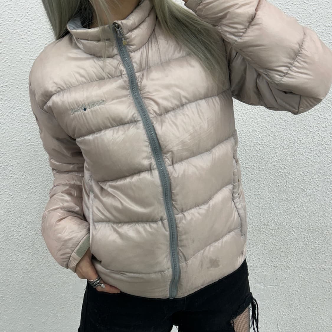 몽벨 800 파스텔 핑크 경량패딩 M 상품이미지2