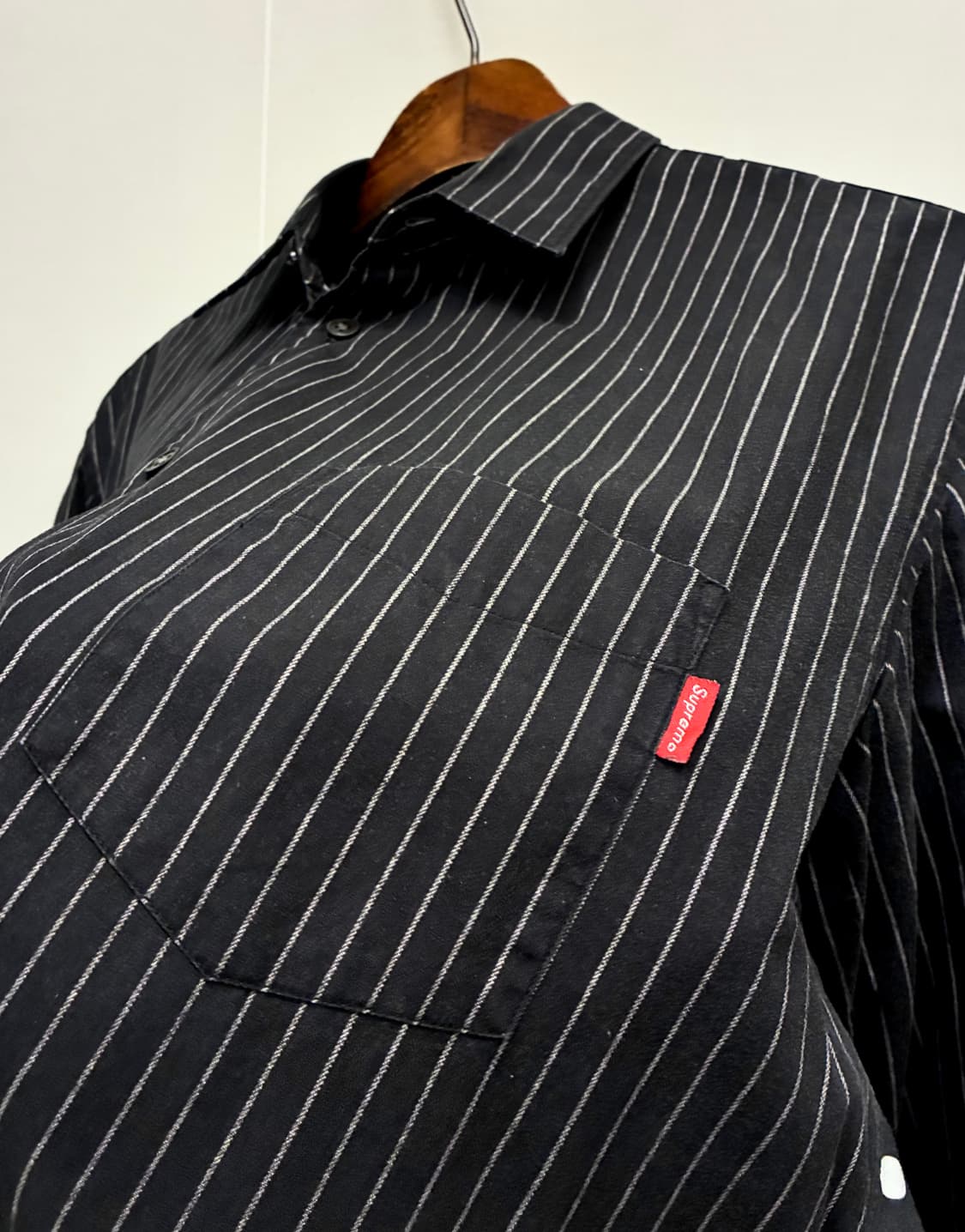 (M)14s 꼼데가르송 x 슈프림 핀스트라이프 도트 포켓 셔츠 상품이미지6