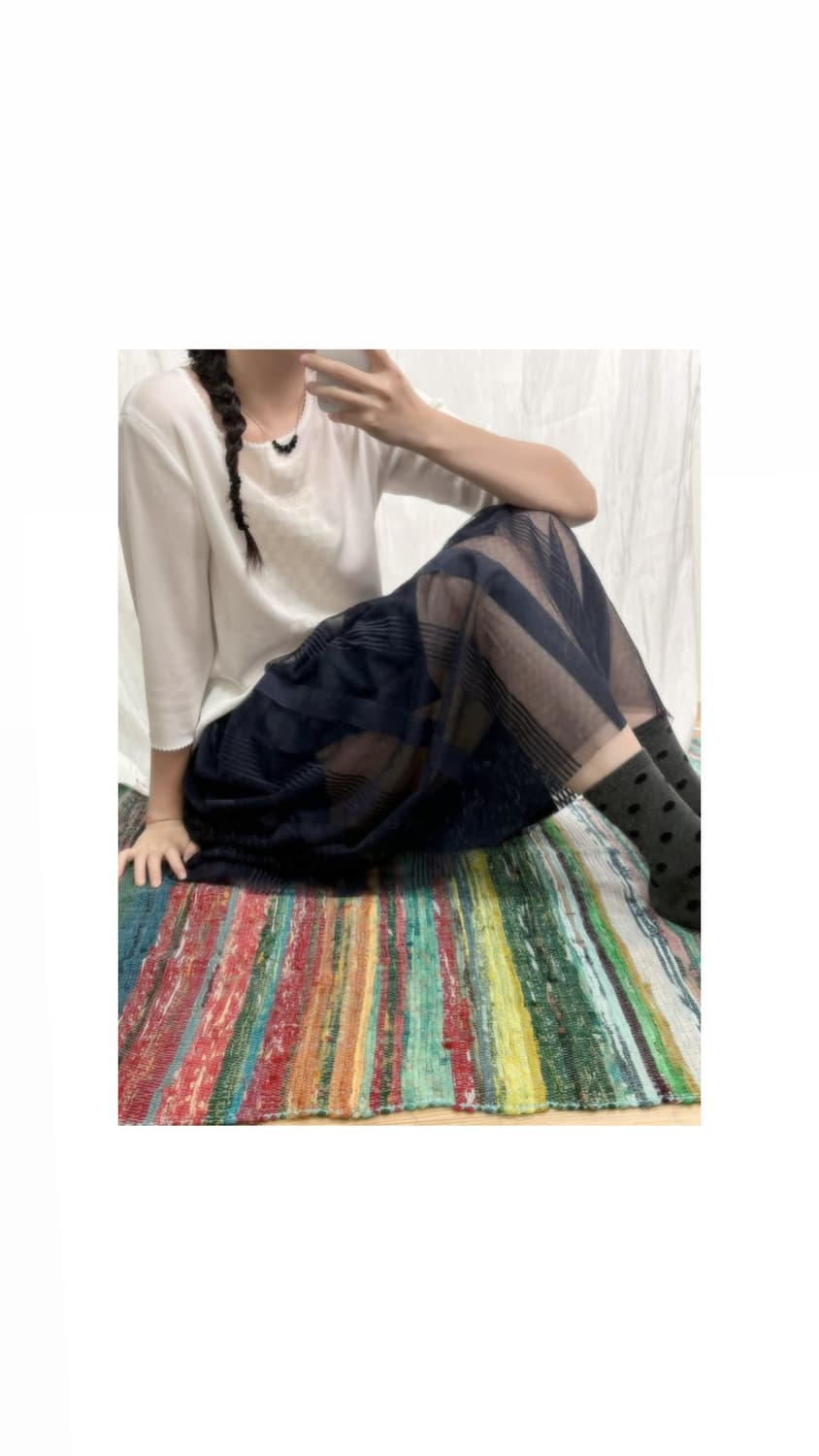 Tiered Mesh Skirt 상품이미지7