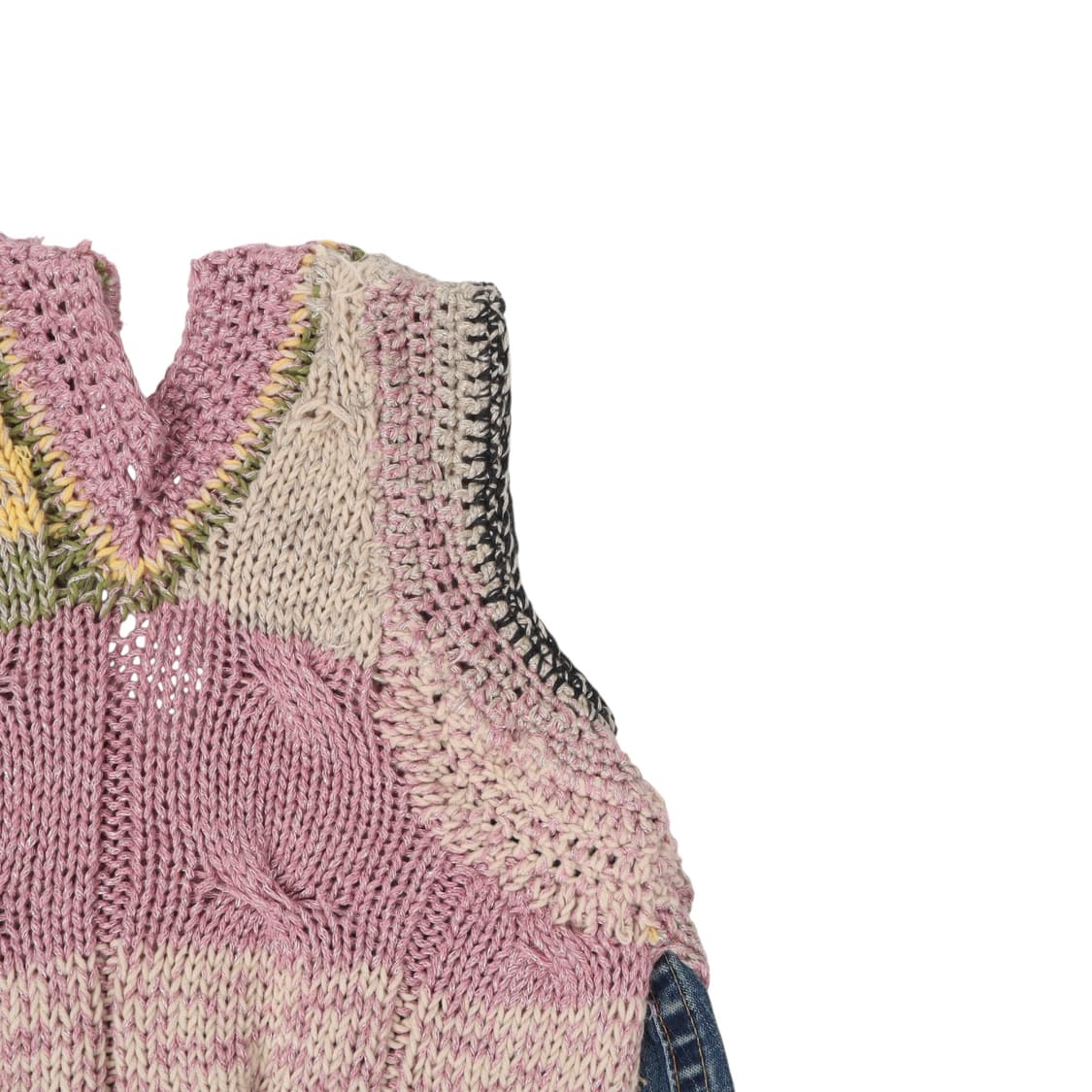 트루릴리젼 커스텀 니트 데님 베스트 상품이미지6