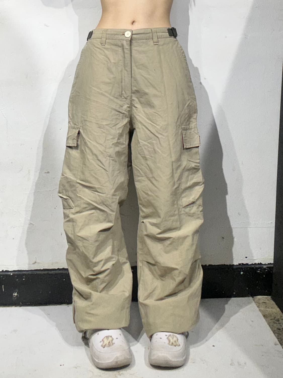 90s 벤데이비스 베이지 와이드 멀티 포켓 유틸리티 카고 팬츠  상품이미지2