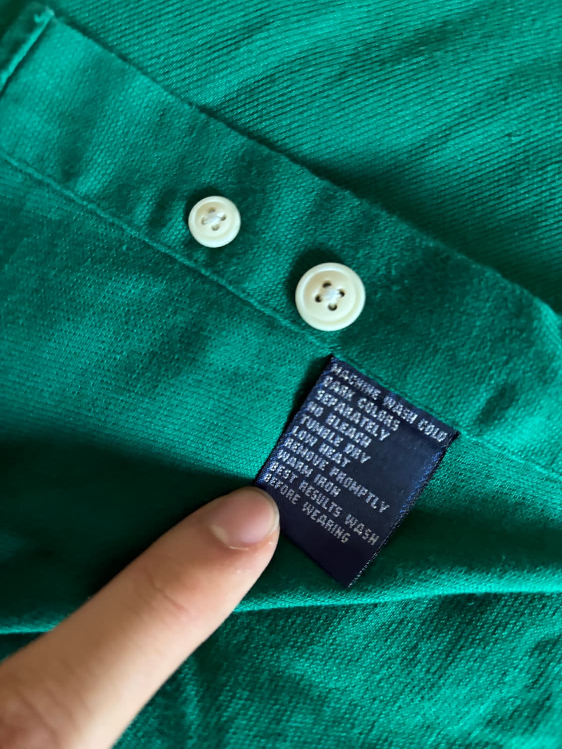 [최상급] 챕스 랄프로렌 빈티지 코튼 셔츠 (진한 그린색 / 남녀공용) 상품이미지5