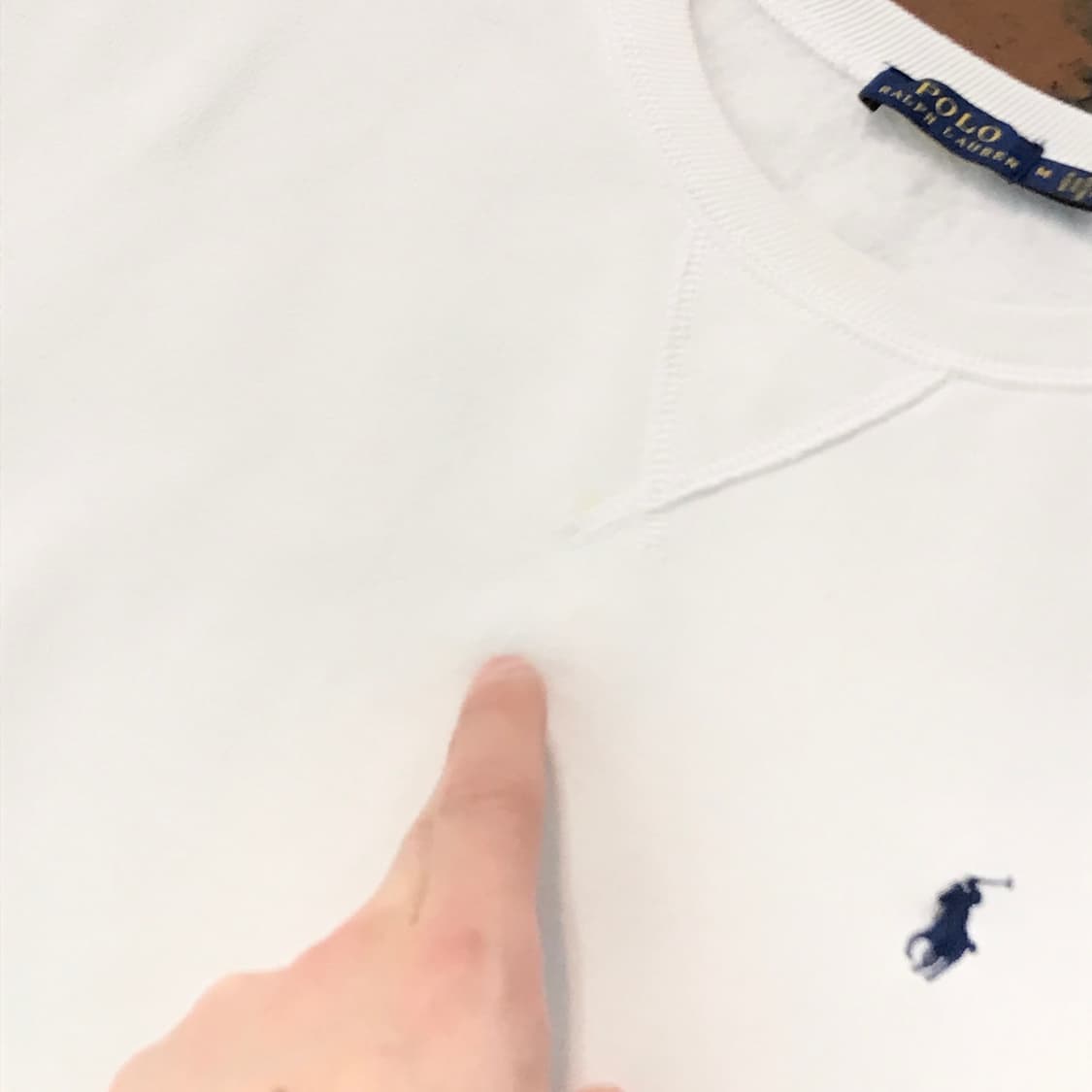 폴로랄프로렌 화이트 오버핏 기모 맨투맨 여상 프리사이즈  상품이미지4