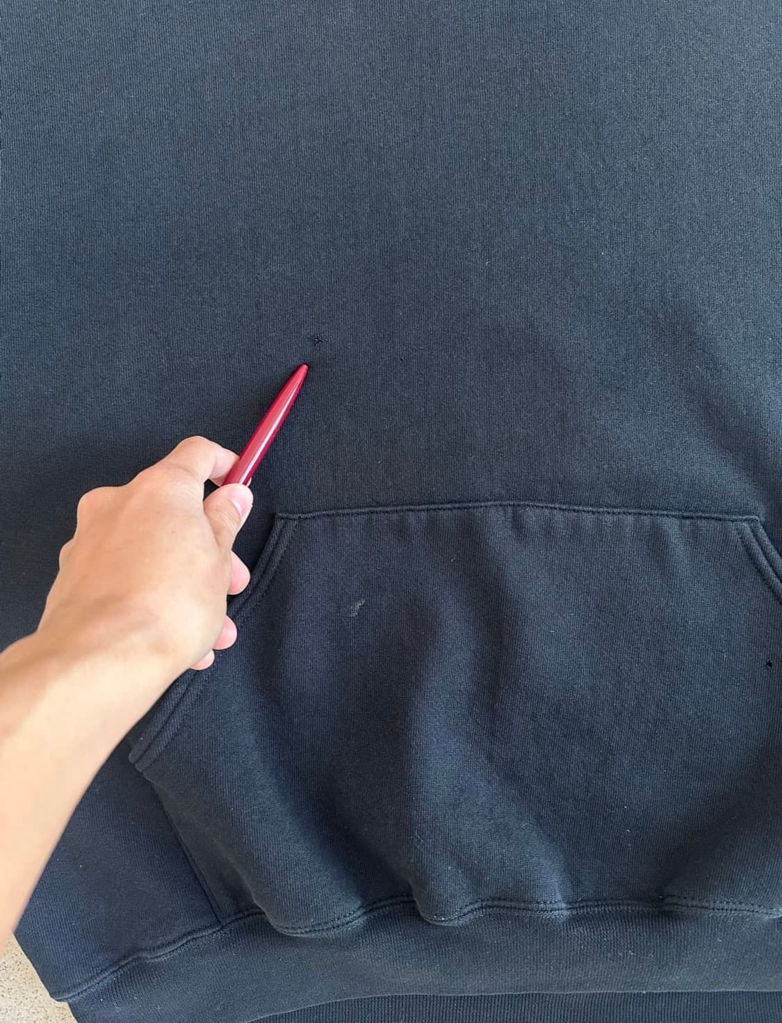 00s 빈티지 러셀 후드 블랙 XL 디스트레스드 상품이미지4