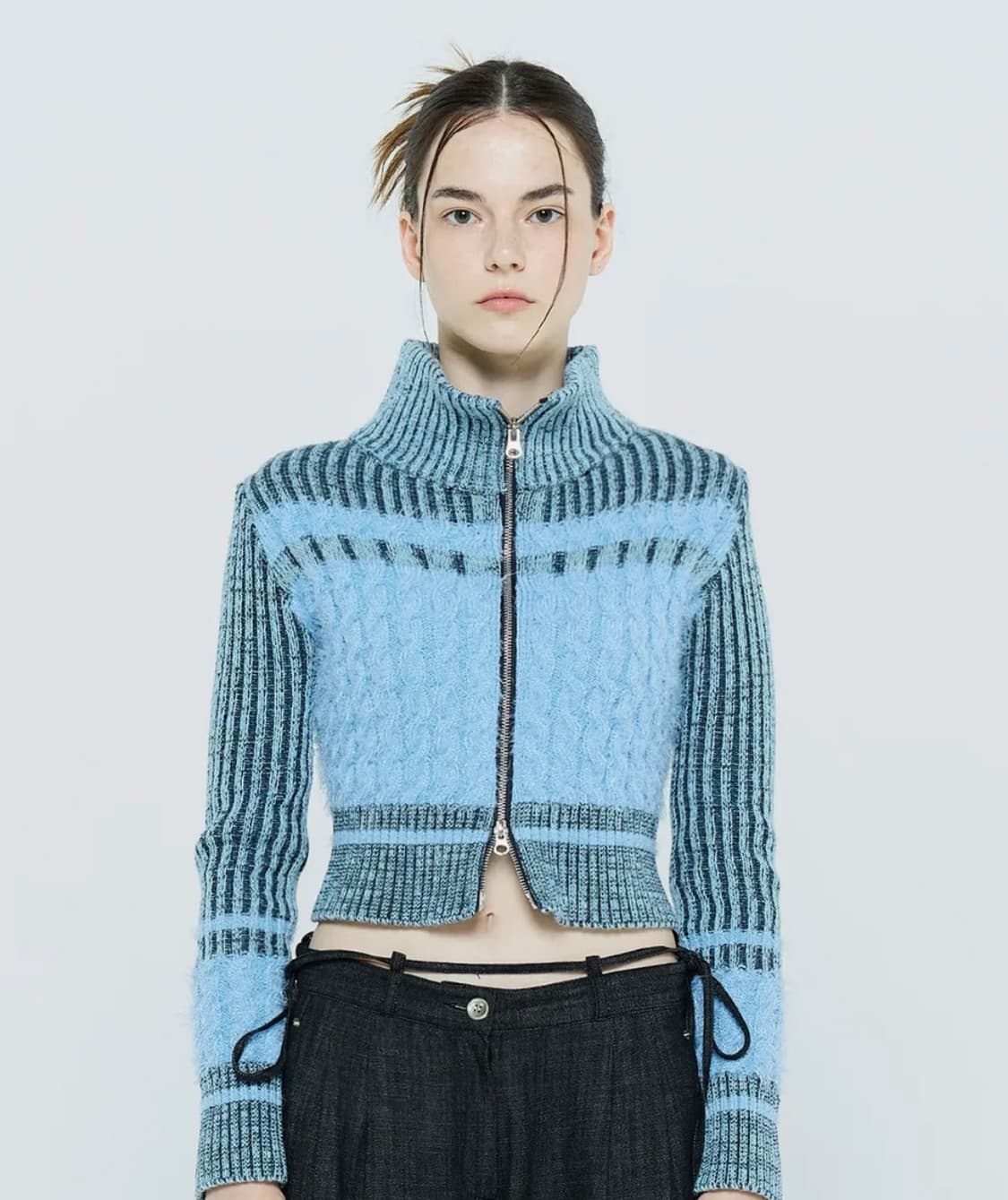 라티젠 니트 집업 (카리나 착용) 상품이미지4