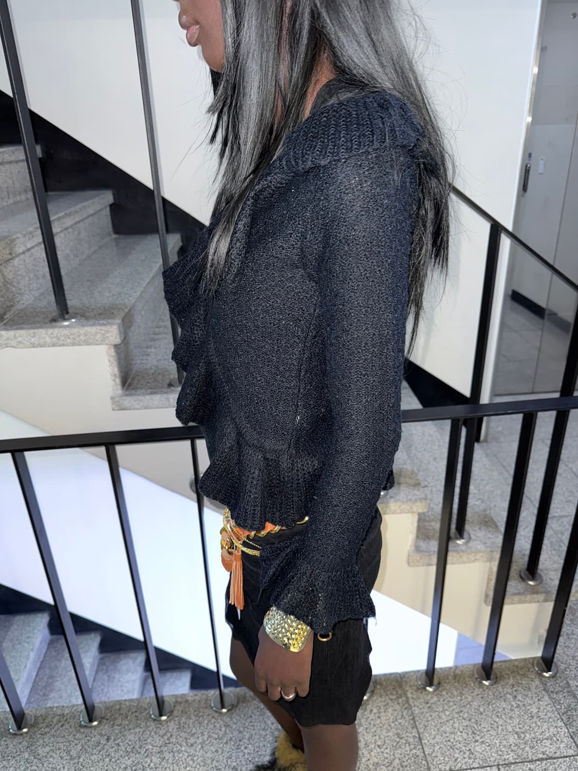 ruffle knit cardigan 상품이미지3