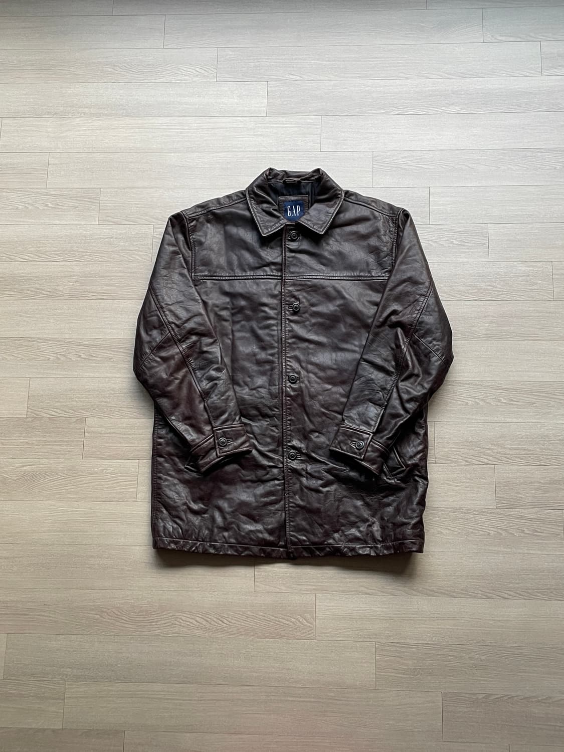 90s 올드갭 레더 카코트 브라운 gap carcoat 상품이미지1