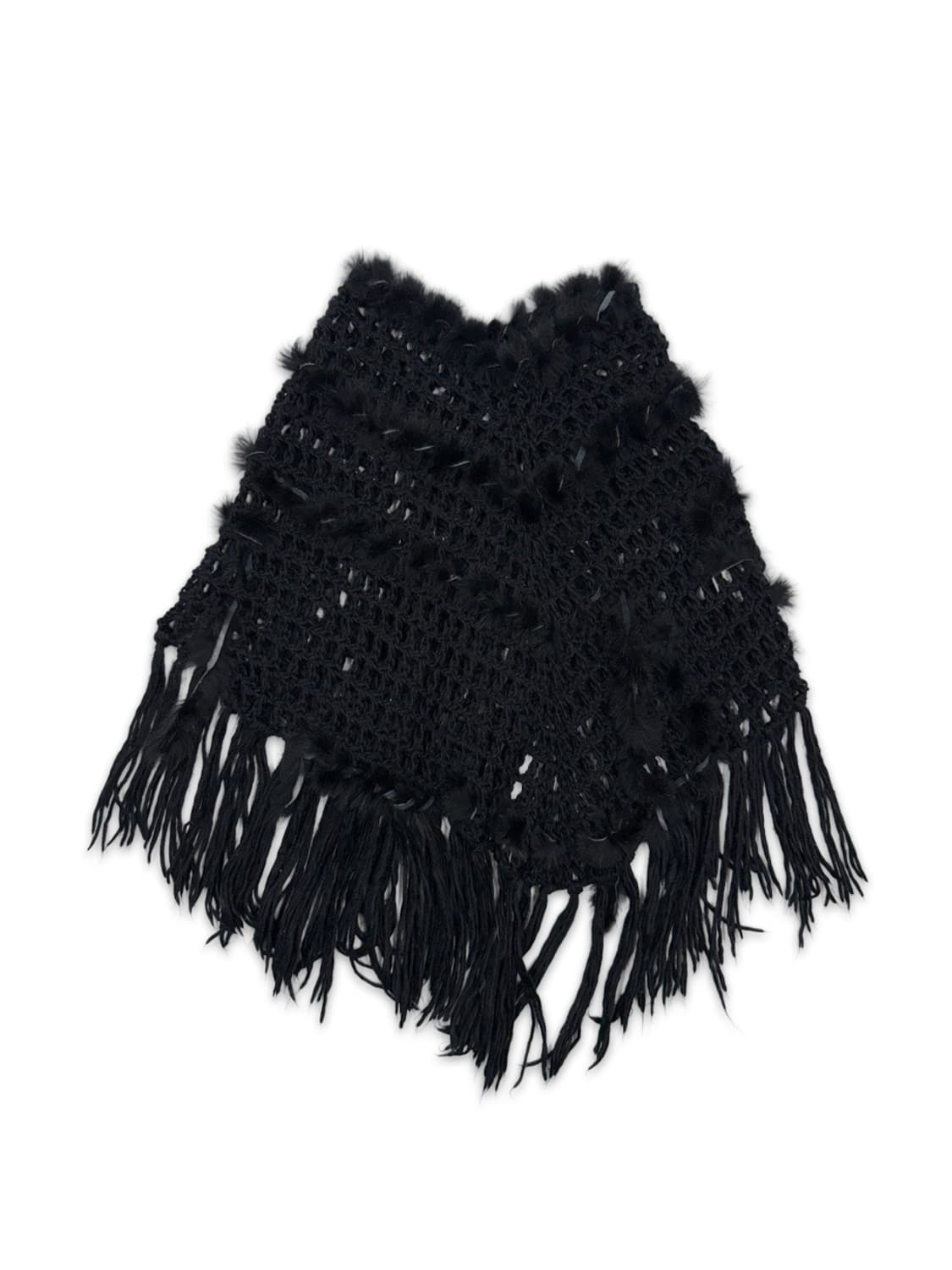 빈티지 블랙 니트 레이어드 스커트 상품이미지2